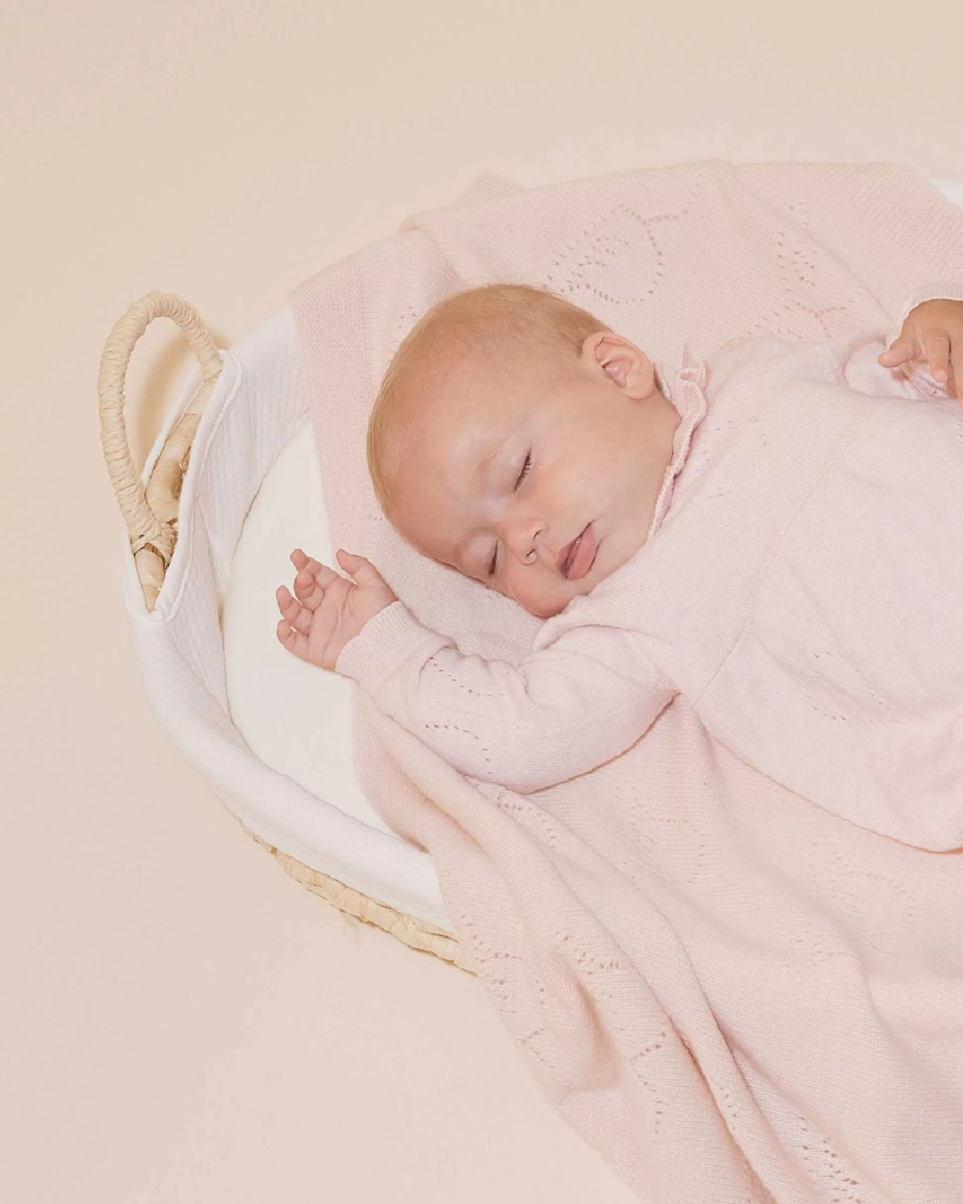 Online Angel Wing Cashmere Pointelle Blanket - Pink Baby The Iconic Angel Wing